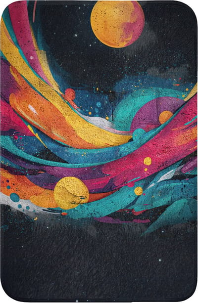 WC mat 40x60 cm - Antislip - Banen - Golven - Kleurrijk - Abstract - Toiletmat - Vloermat - Douchemat - Toilet tapijt - Toiletmatten