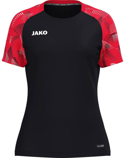 Jako Sonic T-Shirt Dames - Zwart / Rood | Maat: 34/36