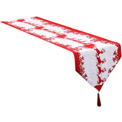 Kerst Tafel Loper Tafelkleden Feest Kerst Thema Tafelkleed Nieuwjaarsfeest Kerstmis Desktop white