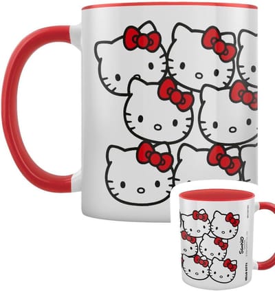 Hello Kitty Mok - Koffiebeker Thee - Warme Dranken - Gelicentieerd Merchandise - 315ml Capaciteit - Rood