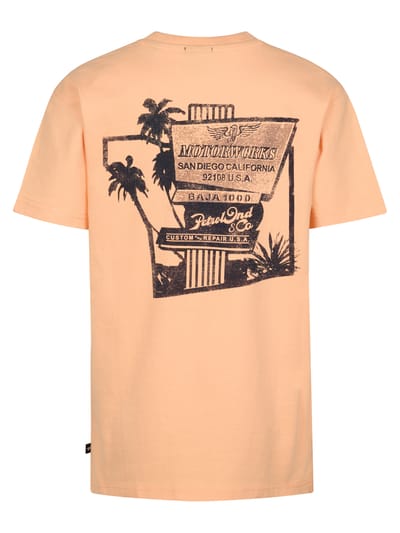 Petrol Industries - Jongens T-shirt met rugprint Mezcal - Oranje - Maat 104