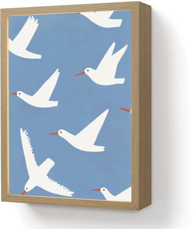 Wandlamp 30x40 cm - Oplaadbaar - Vogels - Wit - Patroon - Wandlampen binnen woonkamer - Slaapkamer lamp - Decoratieve nachtlamp - Vloerlamp draadloos