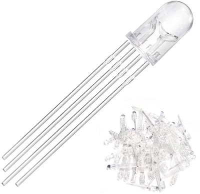 100 Pack 5mm RGB Tri-Color LED Lampen - Rood, Groen, Blauw voor Arduino en PCB