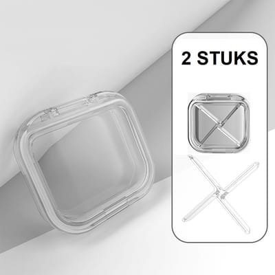 2 Stuks Beugeldoosje – Transparant – Nachtbeugel Case – Invisalign, Haarelastiekjes & Kleine Dingen