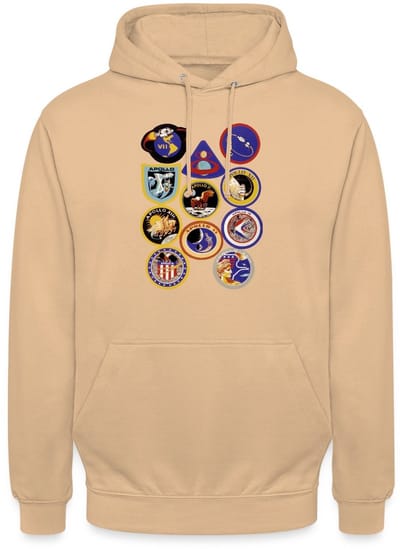 NASA Apollo-missie-insignes Hoodie Unisex