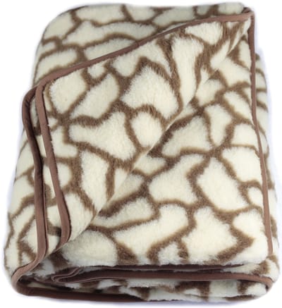 Wollen Deken 160x200 cm | Luxe Merino Wol OnceDoce® |100% Zuivere Australische Wol – Premium Wollen Deken 450 g/m² | Woolmark® Certificaat | Wasbaar, Antiallergisch, Zacht & Warm | Giraffe
