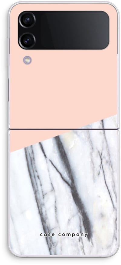Case Company® - Hoesje geschikt voor Samsung Galaxy Z Flip4 hoesje - A touch of peach - Soft Cover Telefoonhoesje - Bescherming aan alle Kanten en Schermrand