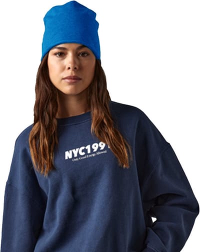 Beechfield Wintermuts Beanie Kiruna - kobalt blauw - heren/dames - jersey - lichtgewicht winter mutsen