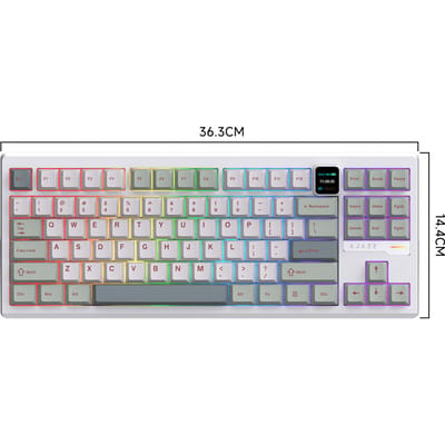 AJAZZ QS87 Aangepast mechanisch toetsenbord, draadloos Bluetooth Tri-Mode RGB, aluminium behuizing met magnetische sluiting, Flame Red Switch V2