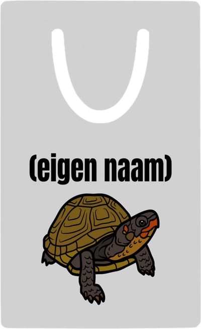 Hacebo® - schildpad met eigen naam metalen boekenlegger - Schildpad - schildpad liefhebbers - iemand die houdt van schildpadden - verjaardag - cadeau - kado - geschenk Bladwijzer boekenleggers - 7.6 cm x 5cm
