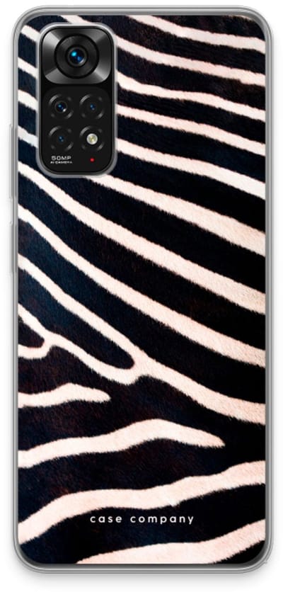 Case Company® - Hoesje geschikt voor Xiaomi Redmi Note 11 hoesje - Zebra - Soft Cover Telefoonhoesje - Bescherming aan alle Kanten en Schermrand