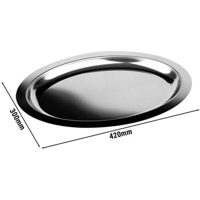 GGM Gastro (6 Stück) Tablett - FINESSE - Edelstahl - 420x300mm - Höhe: 20mm