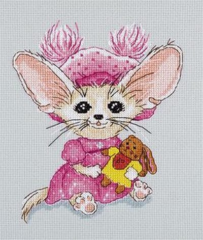 Borduurpakket Baby Fanya Roze - Panna
