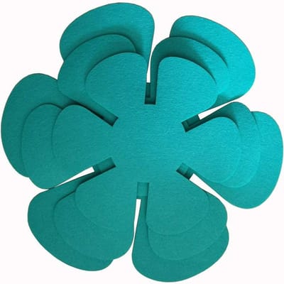 Protecteurs de casseroles et poêles en feutre, 12 pièces, anti-rayures, tampons de séparation antiadhésifs, isolation thermique du fond de casserole, protège les ustensiles de cuisine, outil bleu