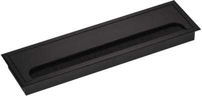 Kabeldoorlaat CAVO kabeldoos hoekig 280 x 80 mm zwart geanodiseerd