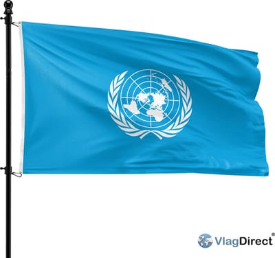 VlagDirect - Verenigde Naties vlag - 90 x 150 cm