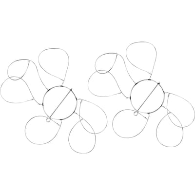 Krab Strikval 6 Lussen Roestvrij Staal Roestvrij 8.5cm Diameter Herbruikbare Strikring voor Krabben white