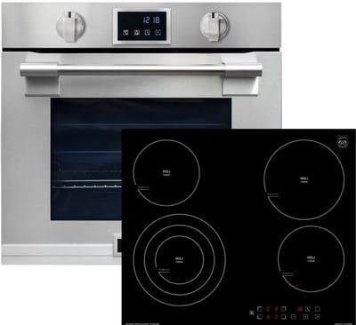 Kaiser EH 6339 XXL Inbouwoven 86L, met pyrolyse & AirFry, touch display + KCT 6703 F - Hi Light - glaskeramische kookplaat - 60 cm