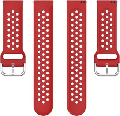 Siliconen bandje - geschikt voor Samsung Galaxy Watch 7 / Watch FE / Watch 6 / Watch 6 Classic / Watch 5 / Watch 5 Pro / Watch 4 / Watch 4 Classic / Watch 3 41 mm / Active / Active 2 / Watch 42 mm - rood