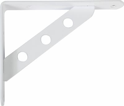 AMIG Plankdrager/steun Heavy Support - metaal - wit - H250 x B195 mm - Tot 330 kg - boekenplank steunen