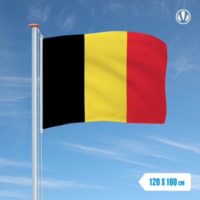 Vlag Belgie 120x180cm - Glanspoly