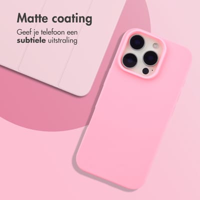 imoshion Hoesje - Geschikt voor Apple iPhone 16 Pro - Color Backcover - Bubblegum Pink