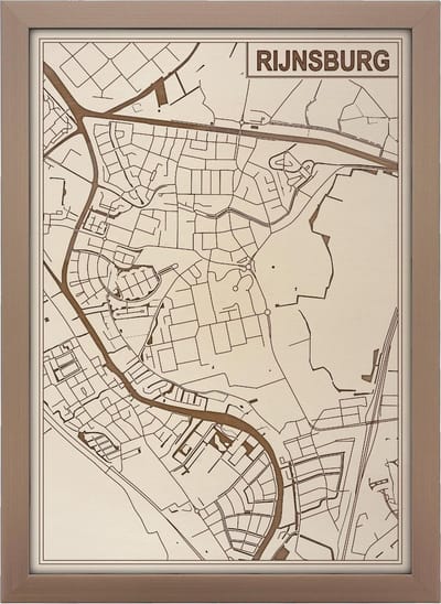 Decoratief Beeld - Houten Van Rijnsburg - Hout - Bekroned - Bruin - 21 X 30 Cm