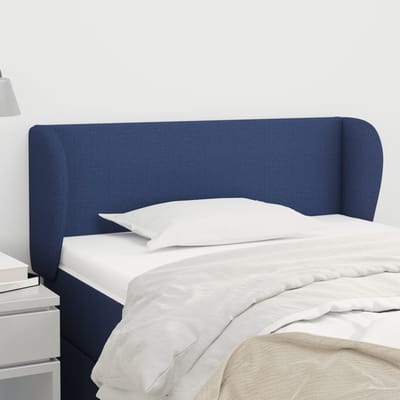 vidaXL - Hoofdbord - met - randen - 83x23x78/88 - cm - stof - blauw