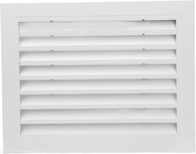 Ventilatierooster Aluminium - Luchtrooster Afdekking - Luchtcirculatie Verbeteren - Vaste Lamellen Indeling - 400 x 300 mm - Mat Zwart