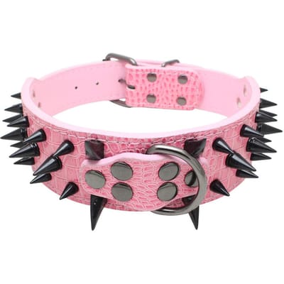 Hond Kat Halsband Met Spikes Studs Huisdier Ketting Voor Kleine Middelgrote Honden Bulldog Verstelbare Anti-Bijt Halsband Huisdierbenodigdheden accessoires XS-Neck 38-46CM