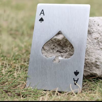 Bierdopopener – Flesopener in Schoppen Aas Ontwerp – Decoratief & Metaal – Cadeautip - Zwart - F2.1
