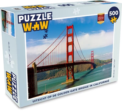 Puzzel Uitzicht op de Golden Gate Bridge in Californië - Legpuzzel - Puzzel 500 stukjes