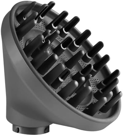 PromoHome Diffuser Opzetstuk geschikt voor Dyson Airwrap modellen HS01, HS03, HS05 en HS08 - Haar Diffuser voor Natuurlijke Krullen en Volume - Anti-Kroes Haartool - Lichtgewicht en Reisvriendelijk Design (Grijs)