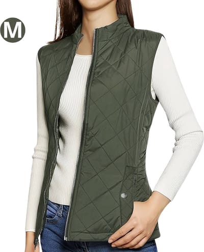 Livano Bodywarmer - Waistcoat Met Ritssluiting - 4 Seizoenen - Outdoor - Voor Dames - Olijfgroen - Maat M