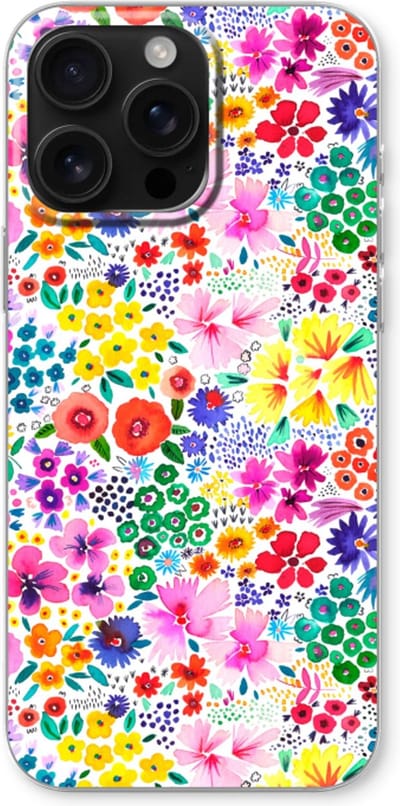 Case Company® - Hoesje geschikt voor iPhone 16 Pro Max hoesje - Little Flowers - Soft Cover Telefoonhoesje - Bescherming aan alle Kanten en Schermrand