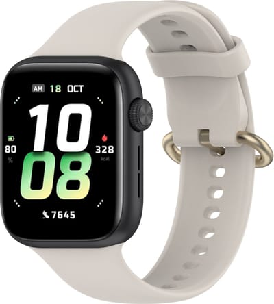 Strap-it Siliconen bandje met gespsluiting - geschikt voor Honor Watch 5 (sterrenlicht)