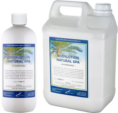 Bodylotion Natural Spa 1 liter - hervulbaar + Jerrycan 5 liter navulling