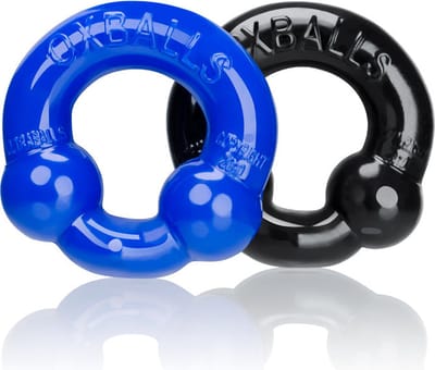 Oxballs - Ultraballs Cockring - 2 stuks - Cockring - Zwart & Blauw