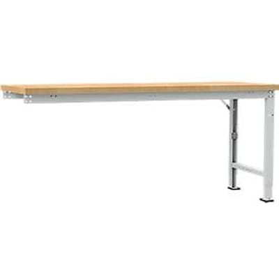Manuflex aanbouw-werkbank Profi speciaal, tafelblad multiplex, 2000 x 700 mm, lichtgrijs