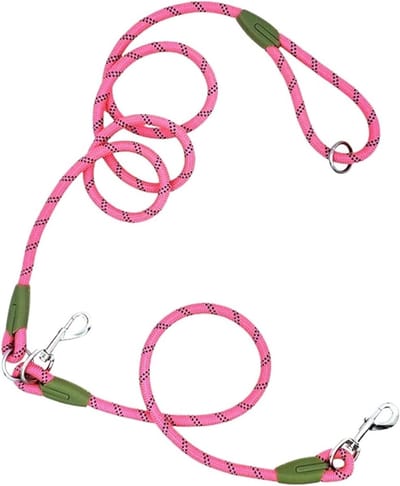 Handsfree Hondenriem - Dubbele Riem - Actief Buiten - Verstelbare Heupriem - Niet gespecificeerd - Roze