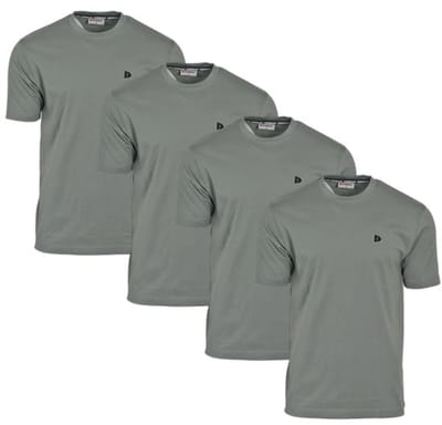 4-Pack Donnay - T-shirt (Vince) - Sportshirt - Heren - Jungle green (336) - maat XXL