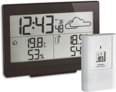Digitaal Draadloos Weerstation met Binnen- en Buitentemperatuur & Luchtvochtigheid