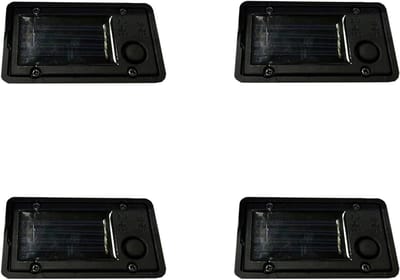 Vervangende zonnepanelen - Solar batterijdoos - Buitenverlichting maken - IP55 waterdicht - 4 stuks - Zwart