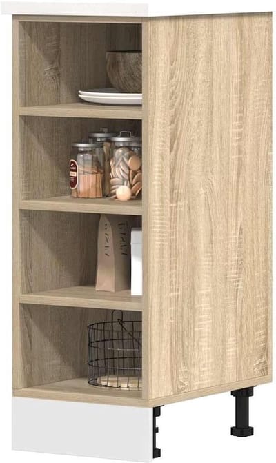 Keukenkast Onderkast - Opbergkast Keuken - Keuken Organiseren - Met Verstelbare Poten - 30x445x815 cm - Sonoma Eiken