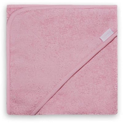 Gepersonaliseerde badcape roze met naam geborduurd