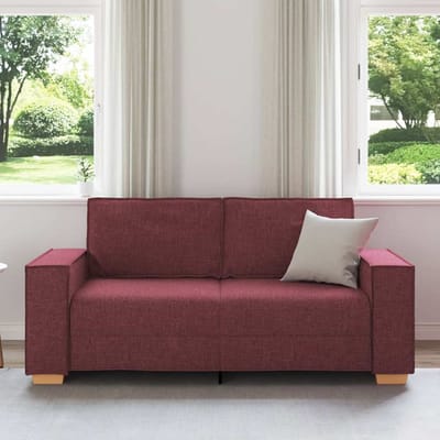 vidaXL - 2-zitsbank - Wijnrood - 180x78x84 - cm - Stof