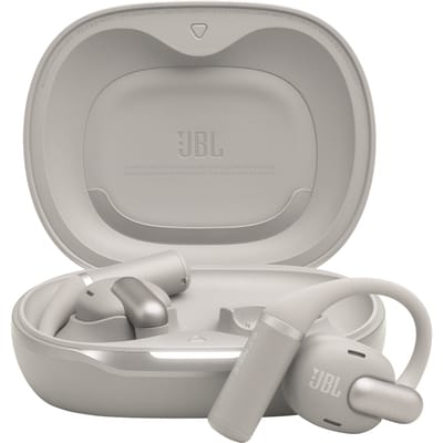 JBL Sense Pro - Open Ear Oordopjes - Oortjes Draadloos - Sport Oordopjes - Bluetooth - Sporten - Hardlopen - 38 uur - Spatwaterdicht - IP54 - Oorhaak - Grijs