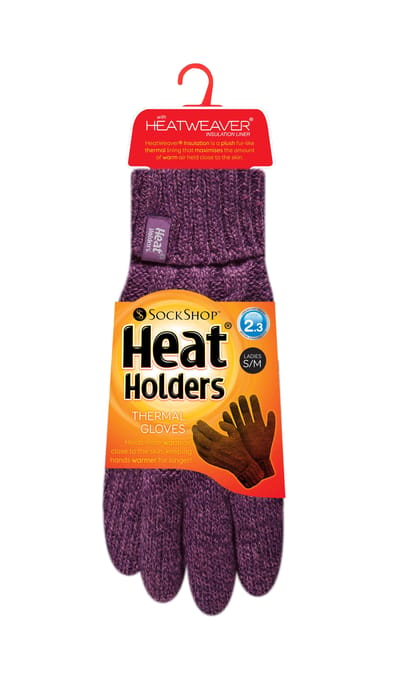 Heat Holders - Thermische handschoenen met fleecevoering voor dames - Paars