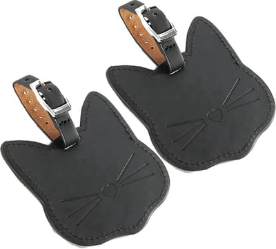 Katten Luggage Tags, 2 Stuks Adreslabels voor Koffers, Bagage Hangers, Reisaccessoires voor Dierenliefhebbers