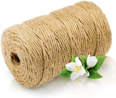 PromoHome Jute Koord Natuurlijk - 500 meter Scheurbestendig Decoratief Touw voor Verpakking, Knutselen en Decoratie - 100% Biologisch Afbreekbaar Natuurkoord - 2-3 mm Diameter